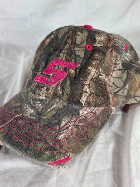 Snap-On Tools Realtree Camo Pink "S" Logo Distressed Adjustable Hat